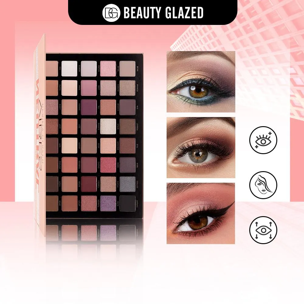 Neutral Vibes Matte 40 Colors Highlight Shimmer Eye Shadow Cosmetics Palette Glitter Eyeshadow — image 2