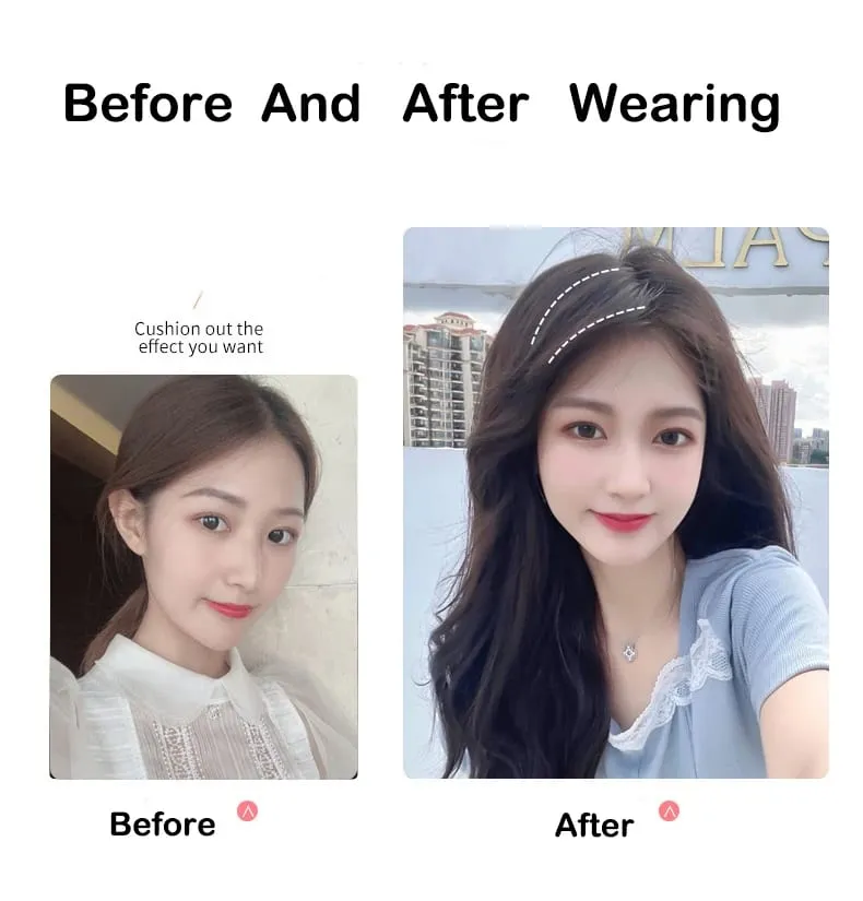 10cm Synthetic Short Straight Pad Invisible Hair Extension Lining of Hair Top Side Cover Hairpiece for Women