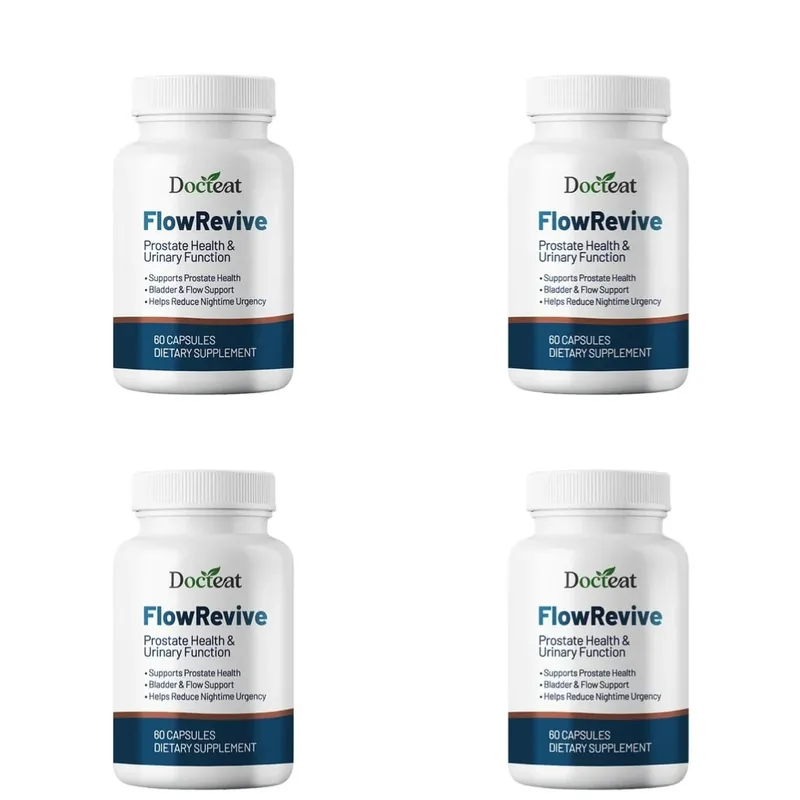 Docteat FlowRevive Prostate Health Capsules for Men with Quercetin Supports Normal Urinary Flow & Bladder Comfort 60 Capsules — image 10