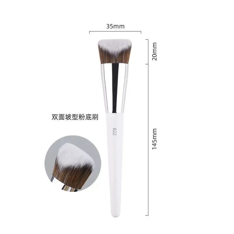 1 Buah Kuas Rias Bubuk Putih 3D Kuas Rias Dasar Foundation Cair 3D Alat Kecantikan Concealer Mata Wajah Detail Pencampur Eyeshadow