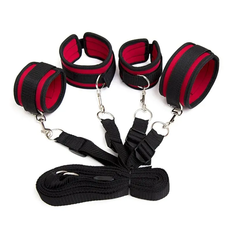 Restraint Erotica Binding Sex Forced Split Leg Straps Neck Wrist Bdsm Bondage Set Sex Toys For Woman Couples Product No Vibrator