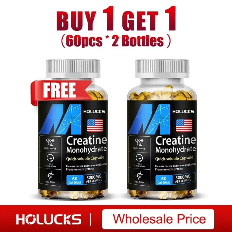 Creatine Monohydrate Supplement Boost Energy Support Muscle Mass Improve Performance for Workout