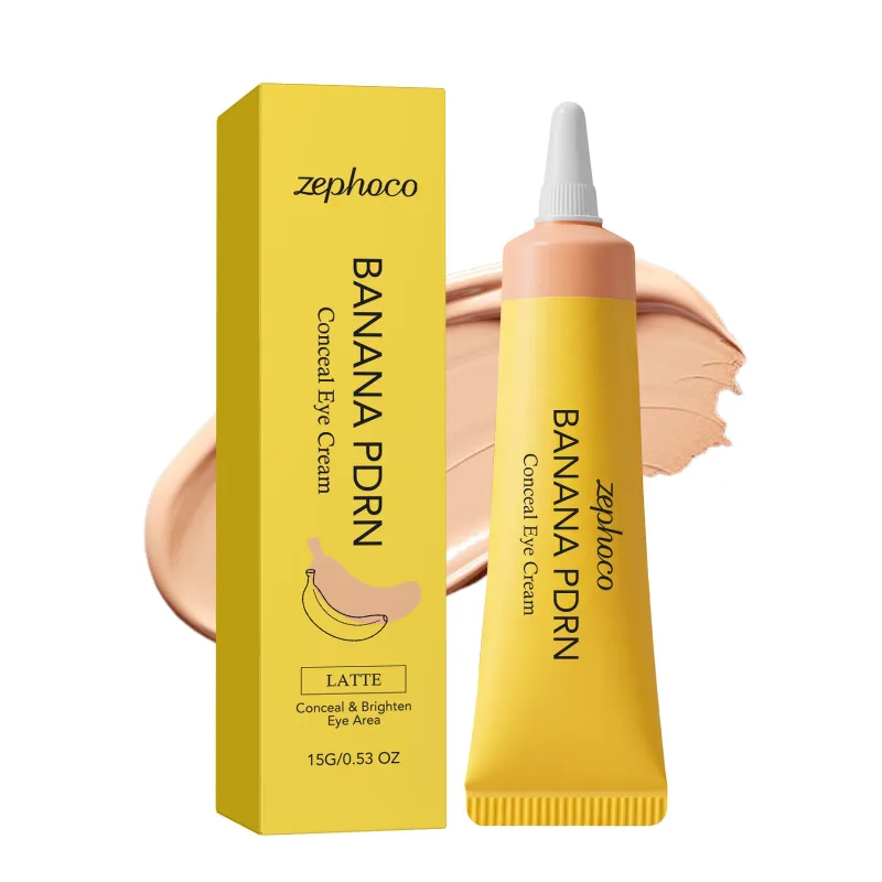 Zephoco Dark Circles Concealer Banana Pdrn Cover Blemishes Eye Brightener Lightweight Non-sticky Under-Eye Concealer Moisturizer