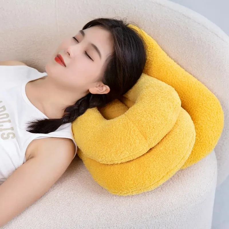 60-95CM Creative Iron Chain & Knot Pillow Stuffed Soft Sofa Cushion Nordic Style Home Plush Decoration Irregular Shaped Plush