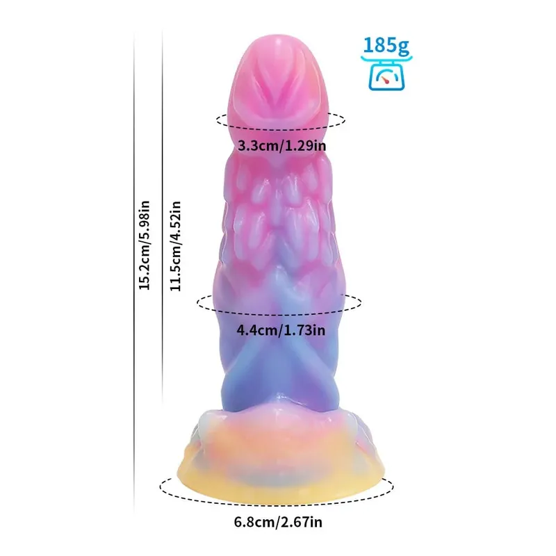 สมจริง Night เรืองแสง Anal Plug Luminous Monster Dragon Dildo สำหรับผู้หญิงผู้ชาย Butt Plug เซ็กซี่สุนัขรูปร่าง Sex Toy สำหรับคู่
