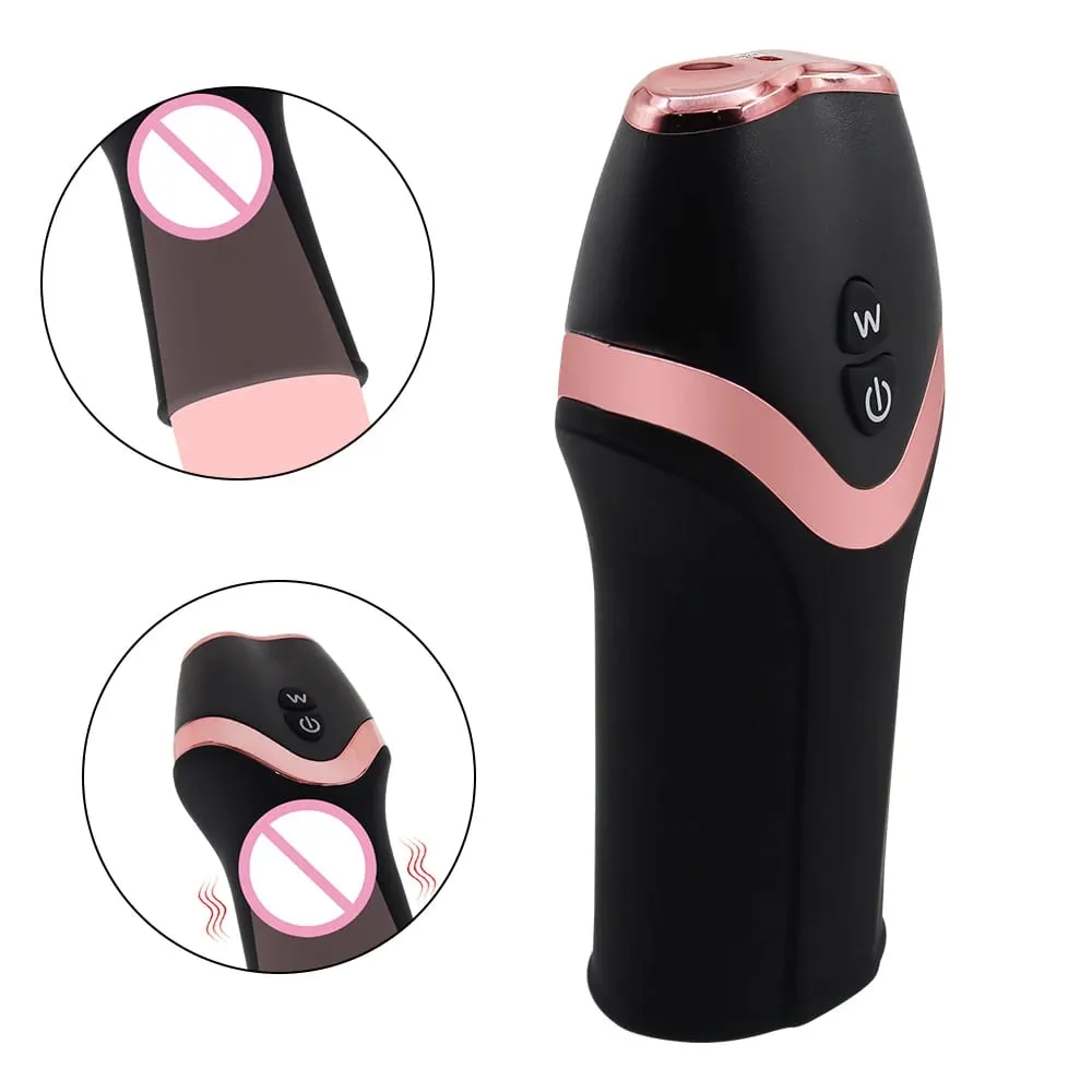 12 Mode Cock Vibrator Male Erection Delay Ejaculation Masturbation Cup Stimulate Glans Airplane Cup Penis Masturbate Sex Toy For