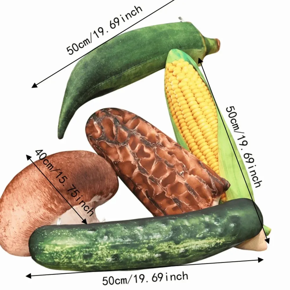 Kawaii Soft Vegetable Pillow Realistic Details Simulation Vegetable Stuffed Creative Accent Cozy Veggie Cozy Home — image 5