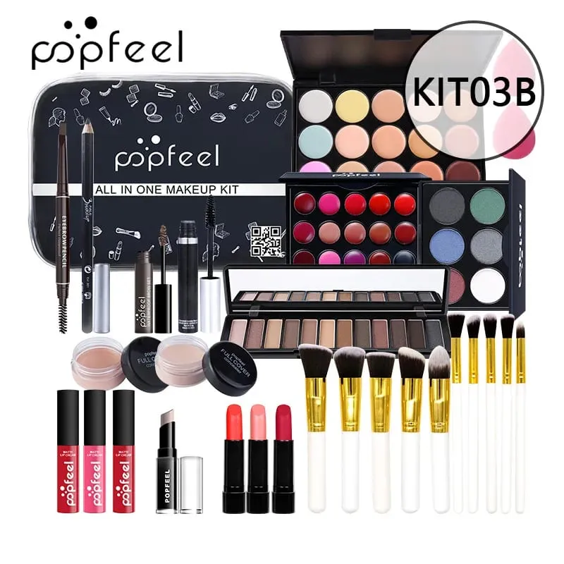 Makeup Full Kit Female Make Up Set Eye Shadow Eyeshadow Palette Lip Gloss Mascara Eyeliner Brushes Bag Make-up for Women — image 14