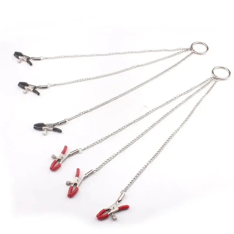 Adult Games Sexy Toys For Women Couples BDSM Bondage Fetish Collar Chain Collars Nipple Clamps Vagina Clitoris Sex Products 18+