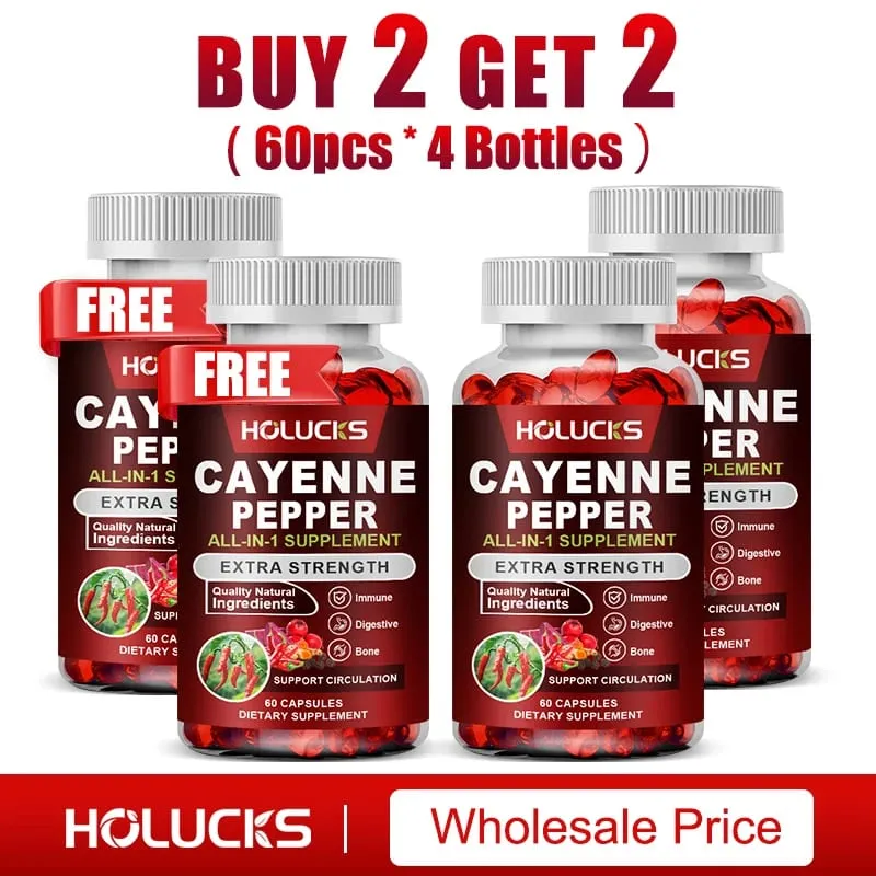 Les capsules de poivre de Cayenne soutiennent le métabolisme et la digestion Complément alimentaire végétalien sans OGM