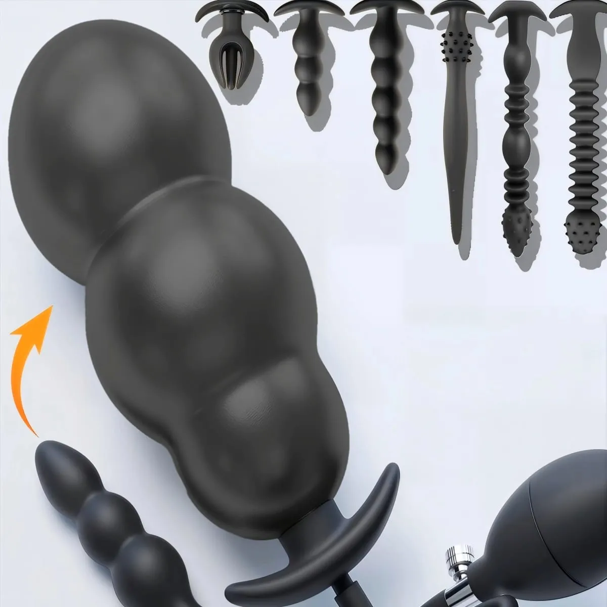 Anal Expander Expand Inflatable Anal Plug Oversized Enema Training Butt Plug Butt Dilator Ass Prostate Sex Toy for Men Women — image 1