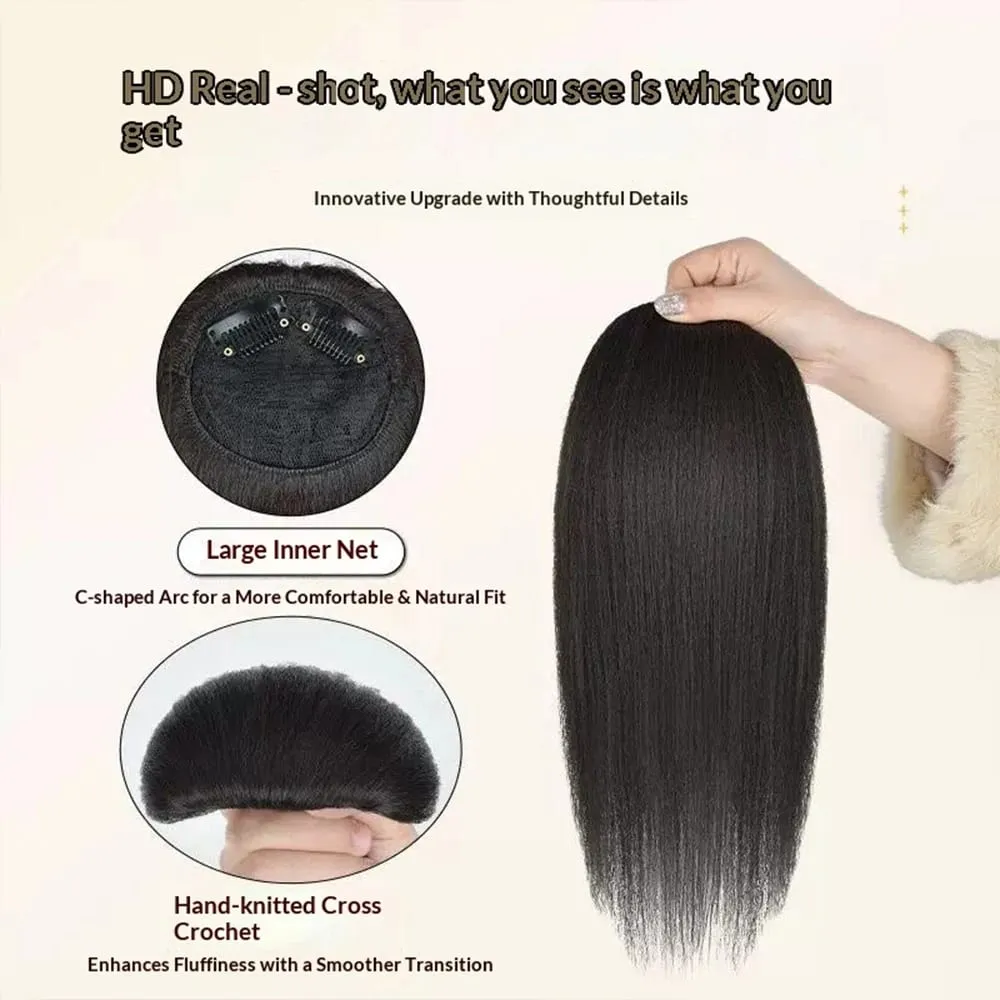 Synthetic Western Style Hair Topper Women Volume Boost Fluffy Invisible Hair Piece Bridal Wedding Hair Extension