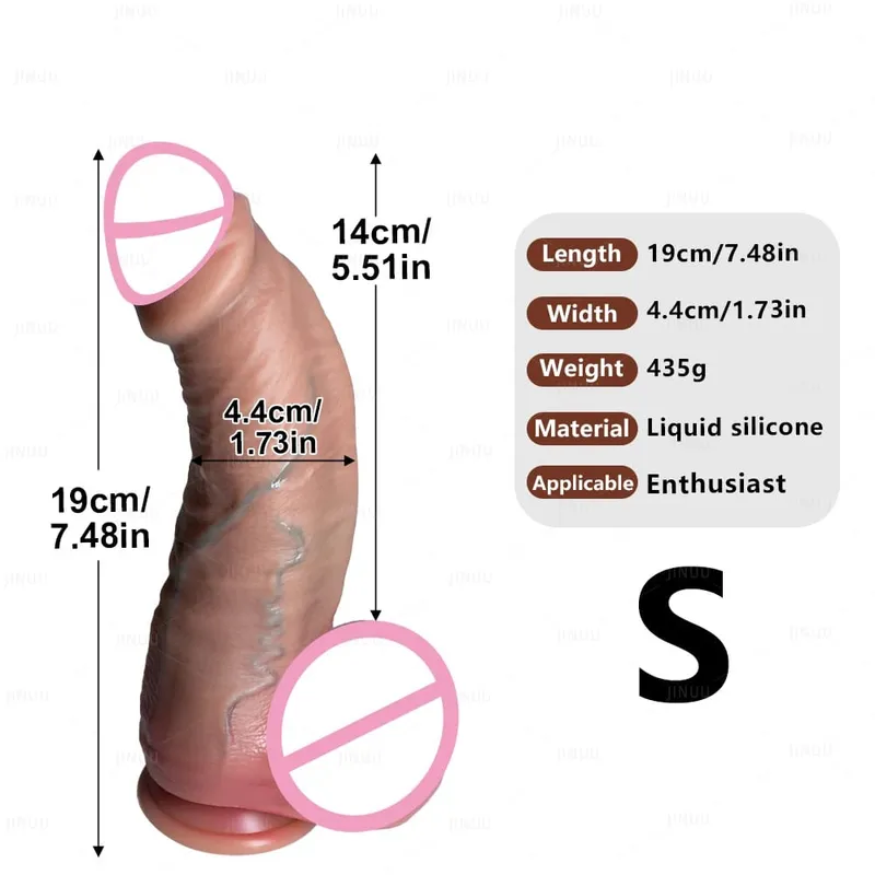 Realistisk 3 størrelser Phimosis Dildo Realistisk Penis Blød Silikone Mand Kønsorganer Vaginal Onani Sugekop Pik Kvinde Analsex
