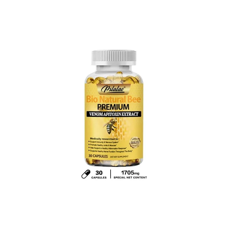 Natural Bee Capsules Enhance Immunity and Anti-oxidation Effectively Relieve Joint Inflammation 120 Capsules Non-GMO