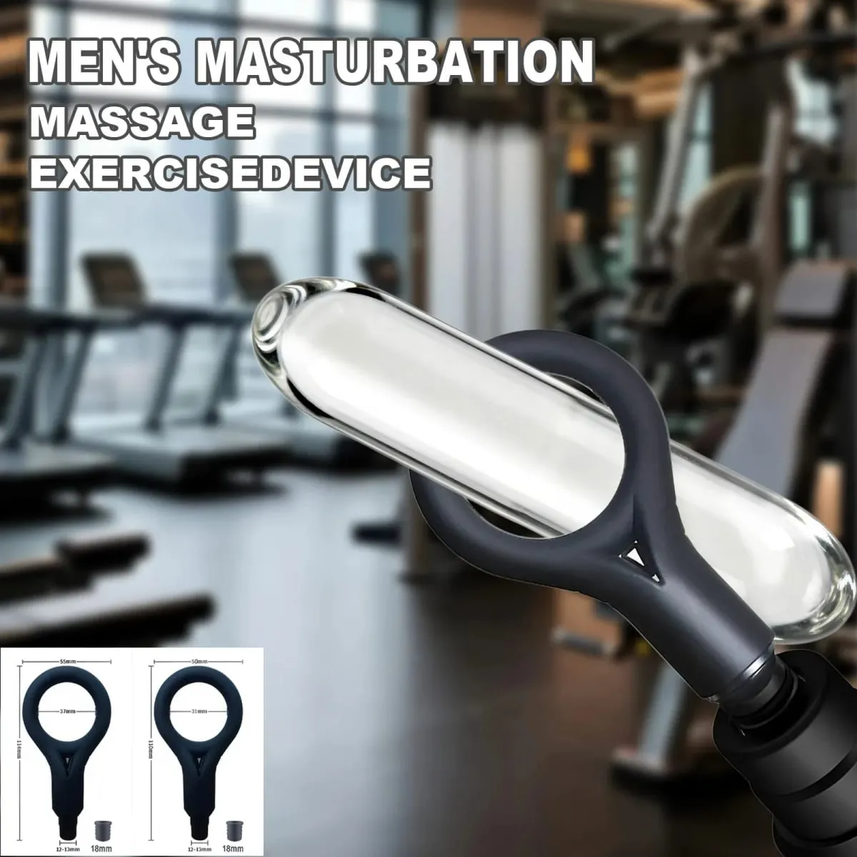 Men's vibrating masturbator electric masturbation ring training and relaxation device fascia gun adult head sex toy