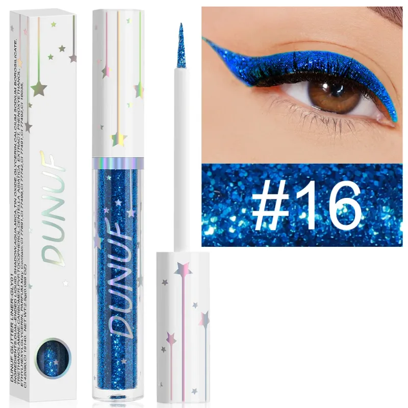 Diamond Blue Sequins Eyeliner Glitter Shiny Brighten Lying Silkworm Makeup Highlight Liquid Eye Liners Pigment Green Silver Gold