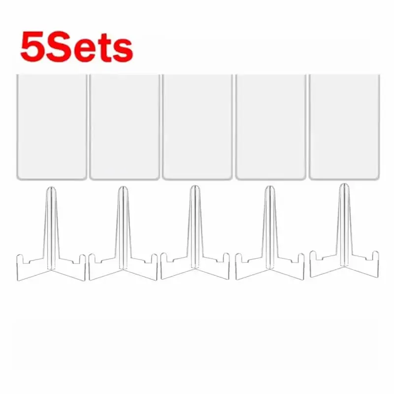 1-10pcs Hard Plastic Cards Sleeves And Stand Display Set For Yugioh Pokemon Baseball Football Game Card Trading Protectors