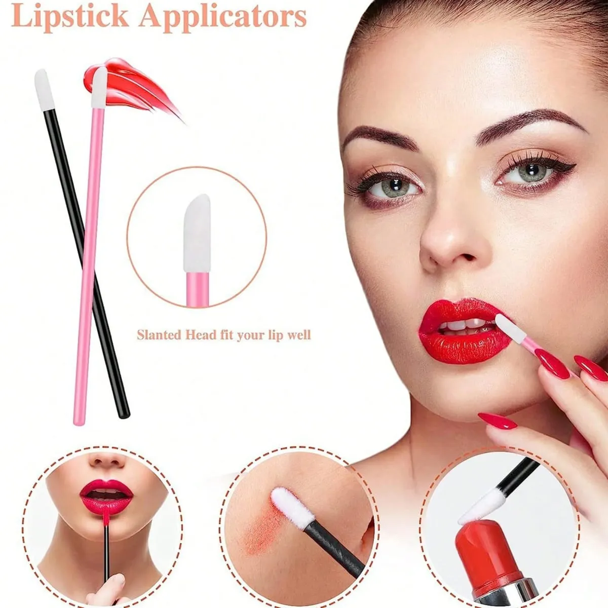 300pcs Deluxe Makeup Tool Kit Disposable with Portable Storage Case Lipstick Applicator Mascara Wands Eyelash Eyeshadow Brushes — image 5