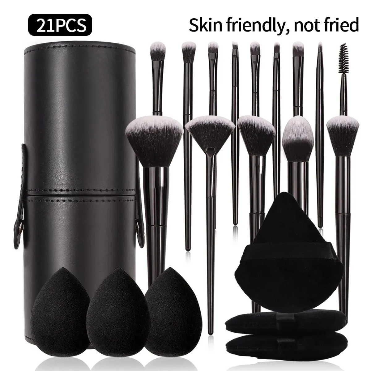 Black Makeup Brush Set Professional Super soft detail brush Blush Brush Foundation Concealer Eyeshadow Brush Women Beauty Tool — image 1