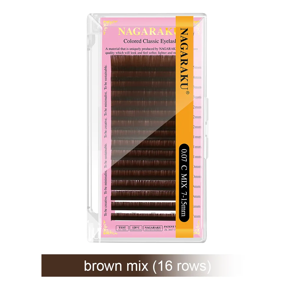 Light Brown Mix Eyelash 7-15mm Mink Lash False Individual Faux Eyelashes Cilia Extension for Eye Beauty