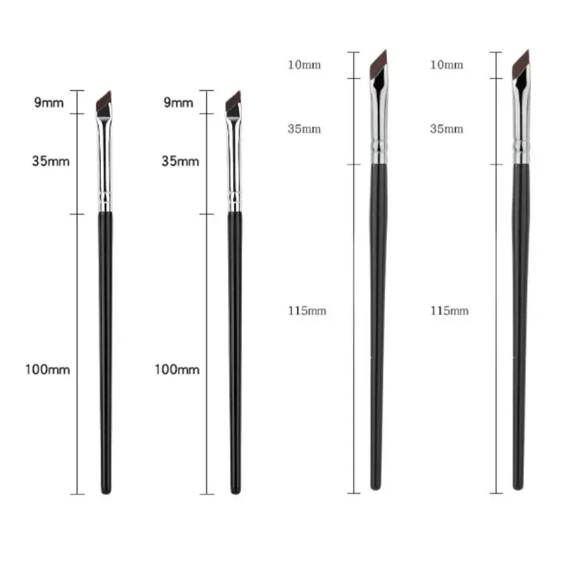 1-16pcs อัพเกรดใบมีดแปรงอายไลเนอร์ Ultra Thin Fine มุมแบน Eyebrow แปรง Brow Place แปรงแต่งหน้าที่แม่นยำรายละเอียดแปรง