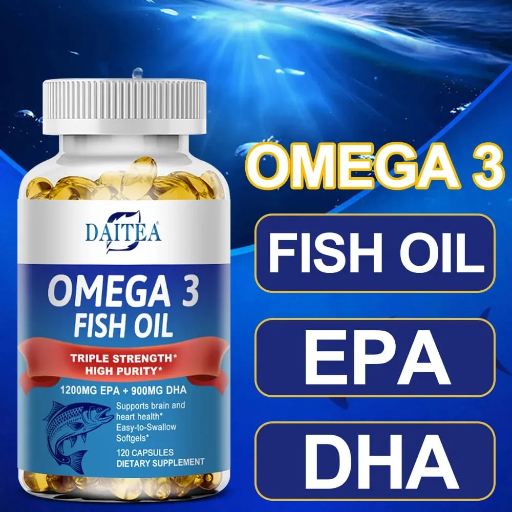 Omega 3 魚油 - 適用於神經系統、皮膚和頭髮健康 抗氧化劑 - 易於吞嚥