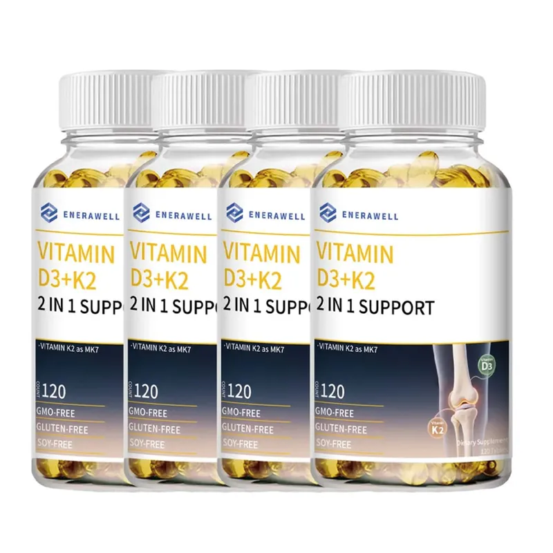 Vitamin D3 K2 MK‑7 Supplement Nutrient Support for Bone Wellness Teeth Heart Health & Immune Function 120 Capsules