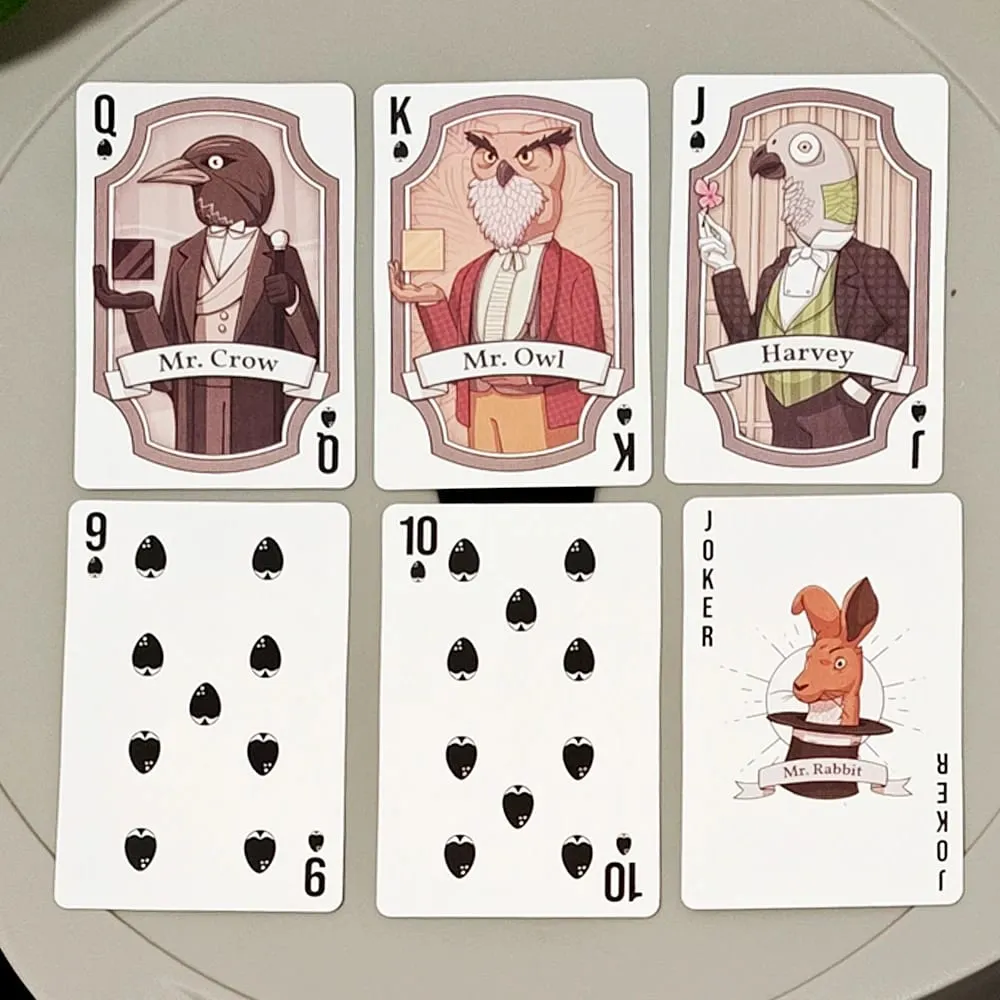 Rusty Lake Playing Cards - 54 Pcs Poker Cards Featuring Mr. Crow Mr. Owl & Cube Escape Characters 9*6cm on Embossed Cardstock — image 3