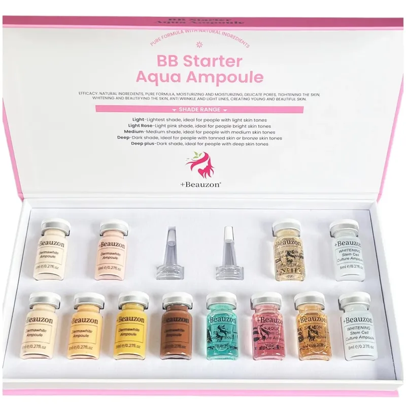 Beauzon BB Cream Hyaluronic Acid Facial Glow Serum Ampoule Essence Peptide Moisturizing Foundation Skin Rejuvenation Care Beauty