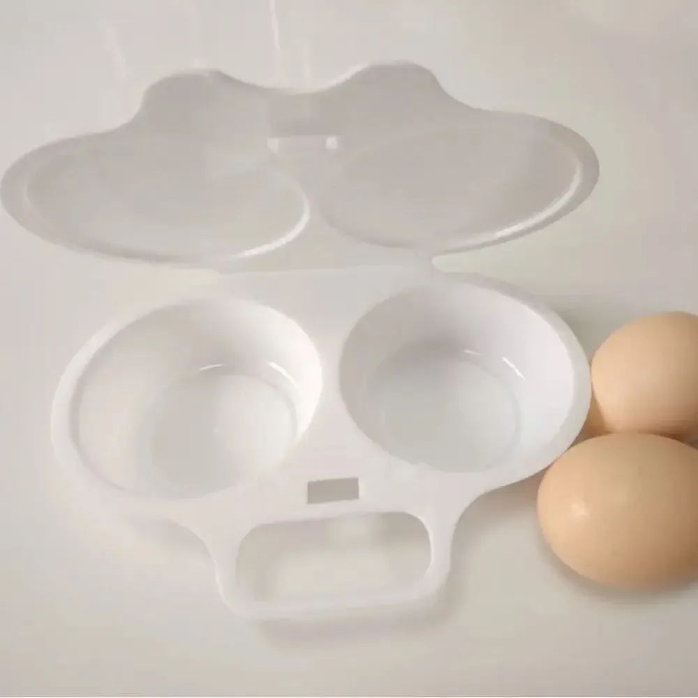 Plastikowa kuchenka mikrofalowa do gotowania jajek Kuchnia do gotowania Formy Łatwe do czyszczenia Naczynie do gotowania na parze Przenośne, odporne na ciepło pudełko na jajka gotowane na parze