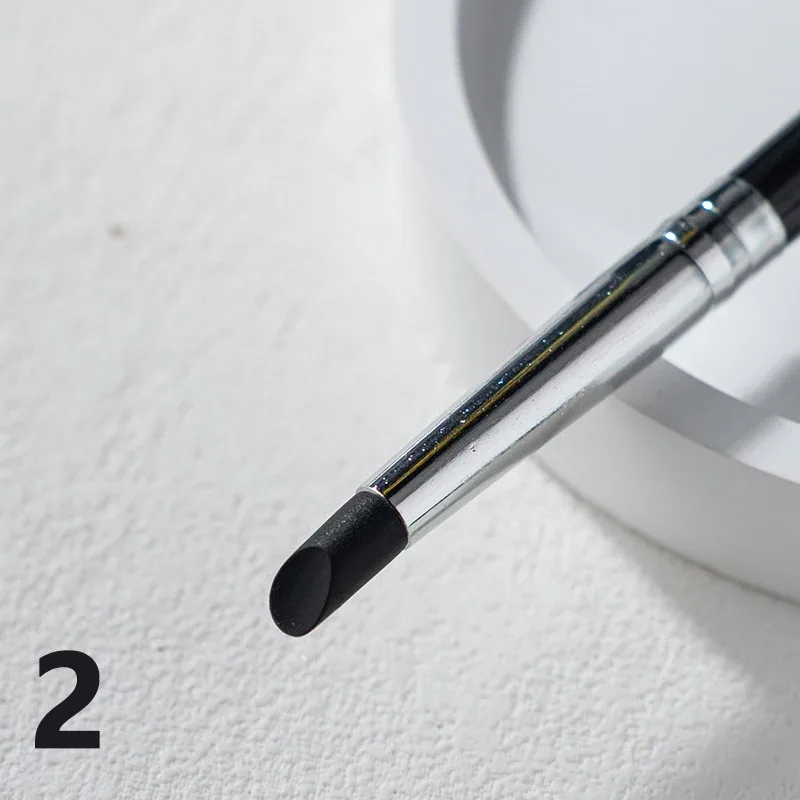 1PC Black Silicone Eyeliner Brush Blade Multi-purpose Eyebrow Lipstick Brushes Easy To Use Nail Painting Pen Eyes Shaping Makeup