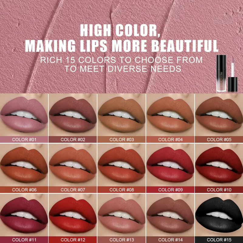 Multiple Colors Matte Velvet Lip Gloss Waterproof Long-lasting Non-stick Cup smooth Lipstick To Apply High Color Rendering
