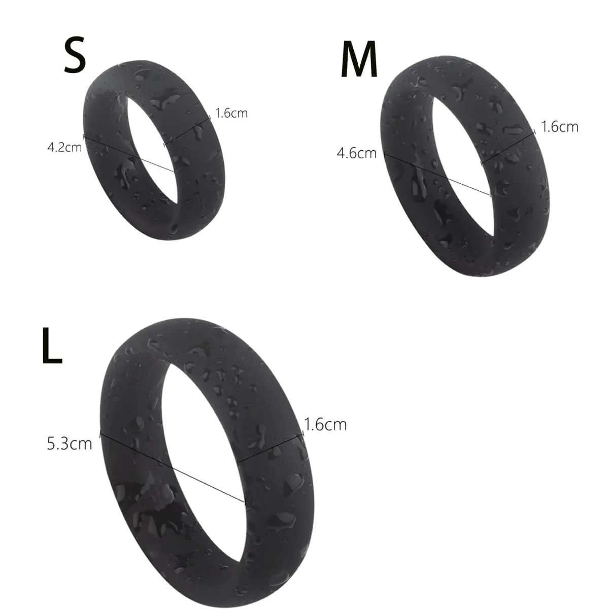 3 Pieces Male Cock Ring Penis Ring Delay Ejaculation Scrotal Binding Ball Stretcher Silicone Cockring Sex Toy For Men — image 3