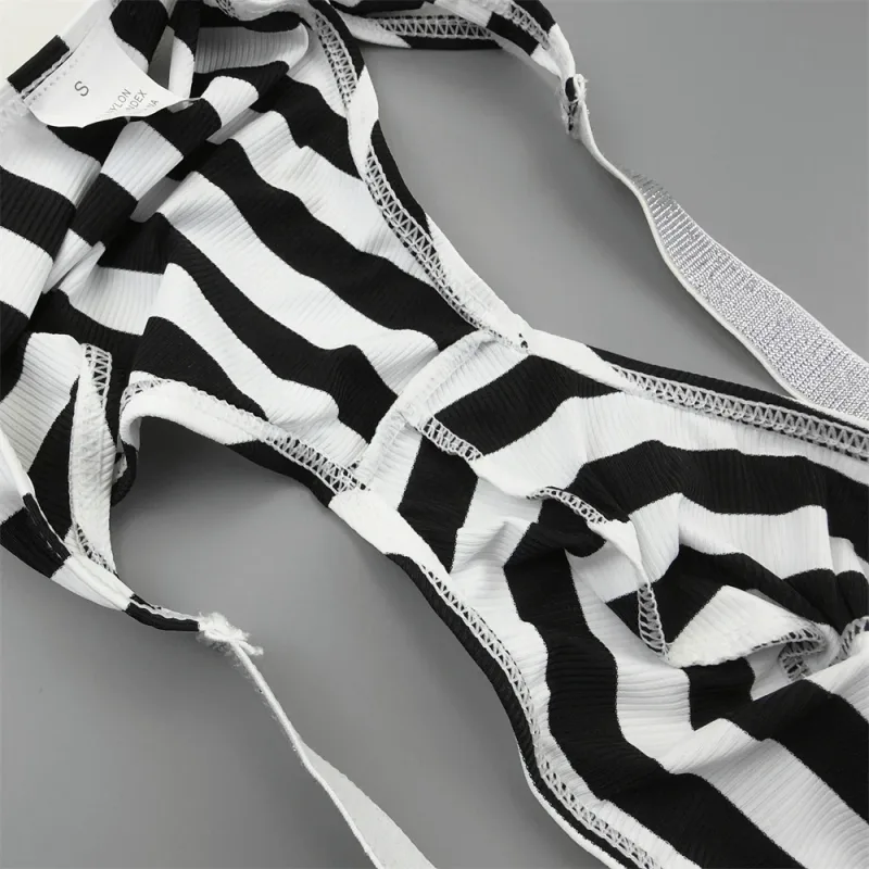Ceinture brillante rayée pour hommes, slip Sexy à fourche haute, élastique et confortable, culotte à poche bombée, sous-vêtements taille basse à séchage rapide