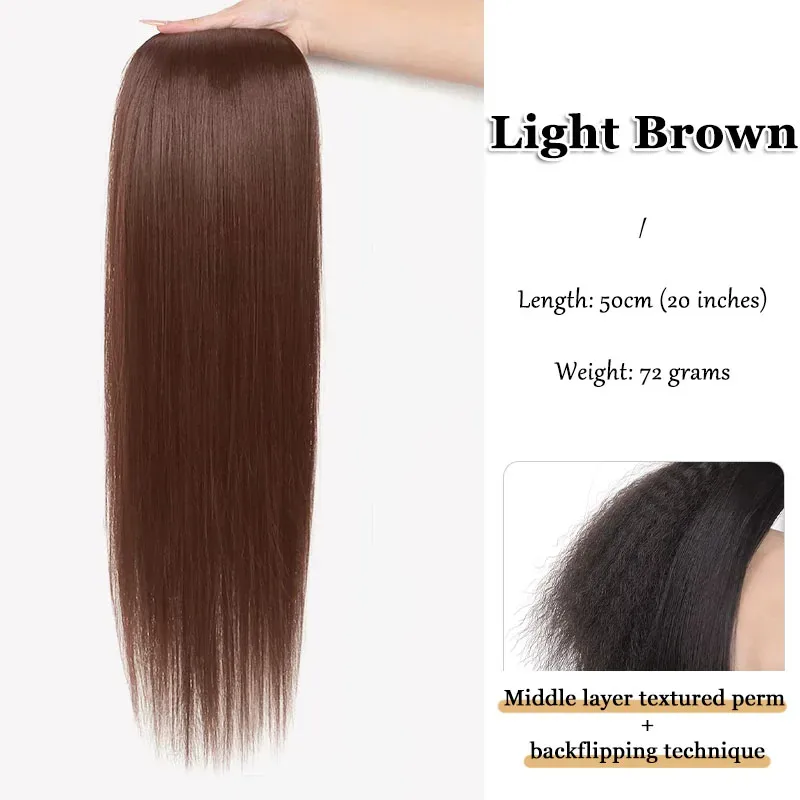 Fluffy Invisible Seamless Hair Pads Women Clip in Hair Extension Lining of Natural Hair Top Side Cover Piece Synthetic Pads