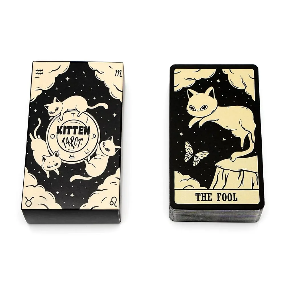 78pcs Cards Deck Kitten Tarot Cards Oracle Card Fate Divination Leisure Entertainment Family Gatherings Tarot Card Board Game