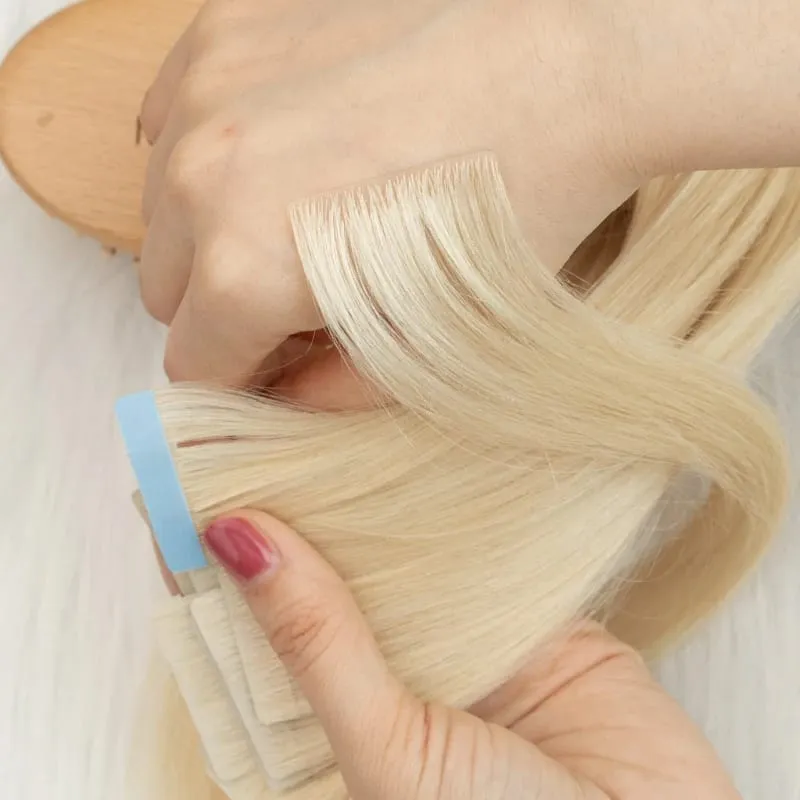 Invisible Tape in Hair Injection Tape in Human Hair Extensions #60 PU Weft Tape σε 10 τμχ/συσκευασία Προσθέστε μόνο όγκο για τρίχες στο πλάι — image 1