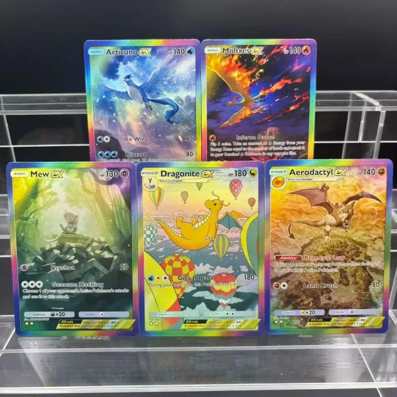 5pcs DIY POCKET Collection Cards Mewtwo Leafeon ex Self Made Single Card Classic Game Anime Card Gift Toy — image 3