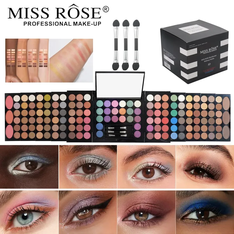 Multi-functional Makeup Box With Mirror Pro Eye Shadow Palette Set For Stage Make up Practical Cosmetic Kit For Makeup
