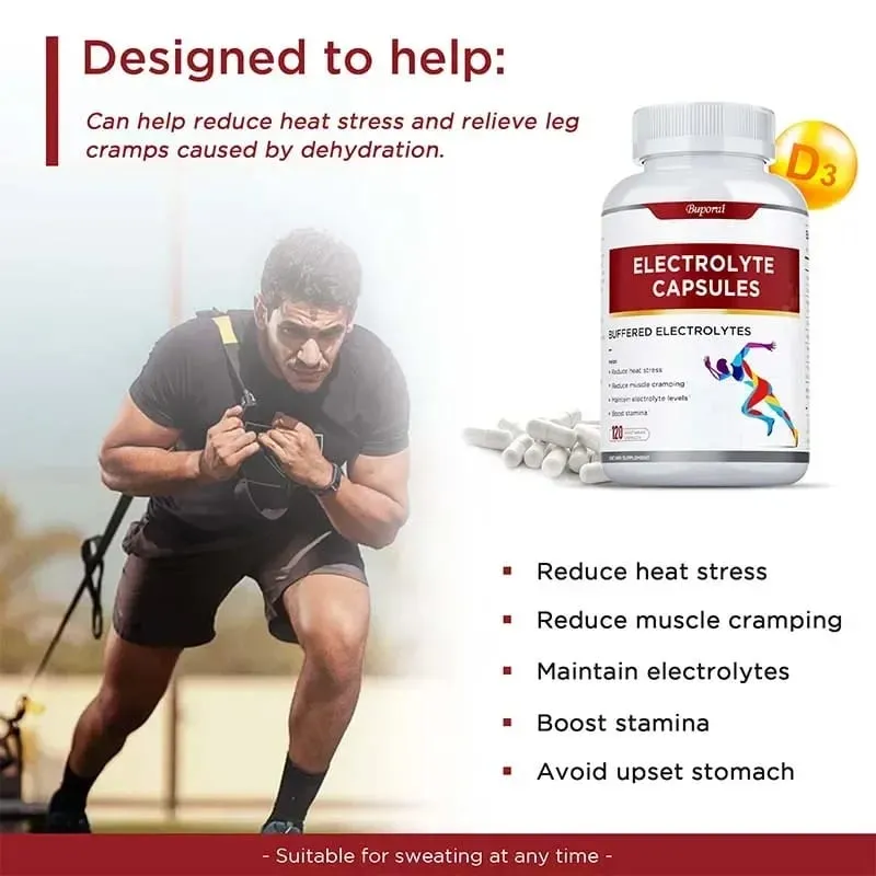 Electrolyte Capsules - Supports Electrolyte Balance Relieves Stress Supplements Sports Nutrition Improves Endurance Non-GMO — image 4