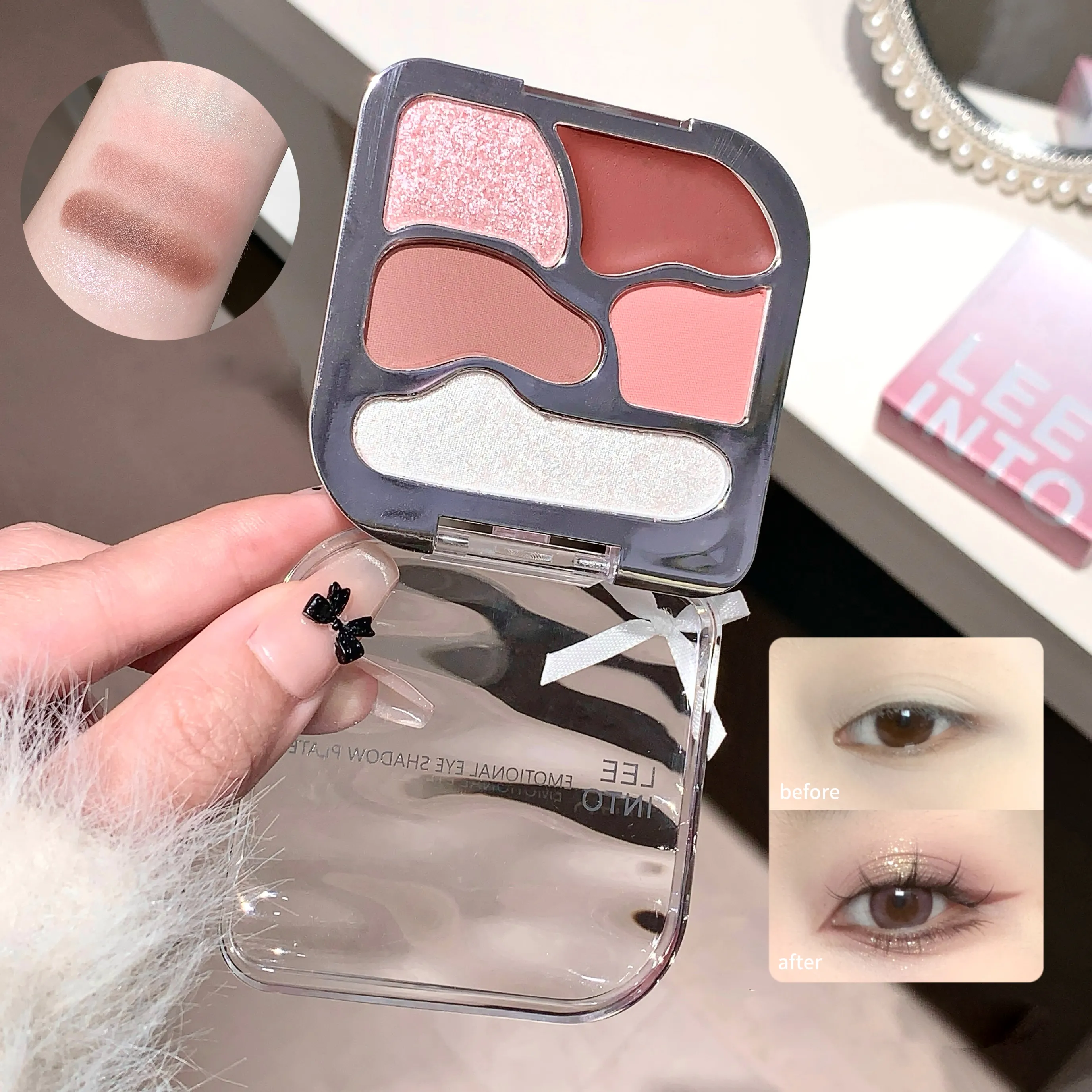Five-color Comprehensive Eye shadow Palette Matte Highlight Contouring and Color-developing All-in-one Palette