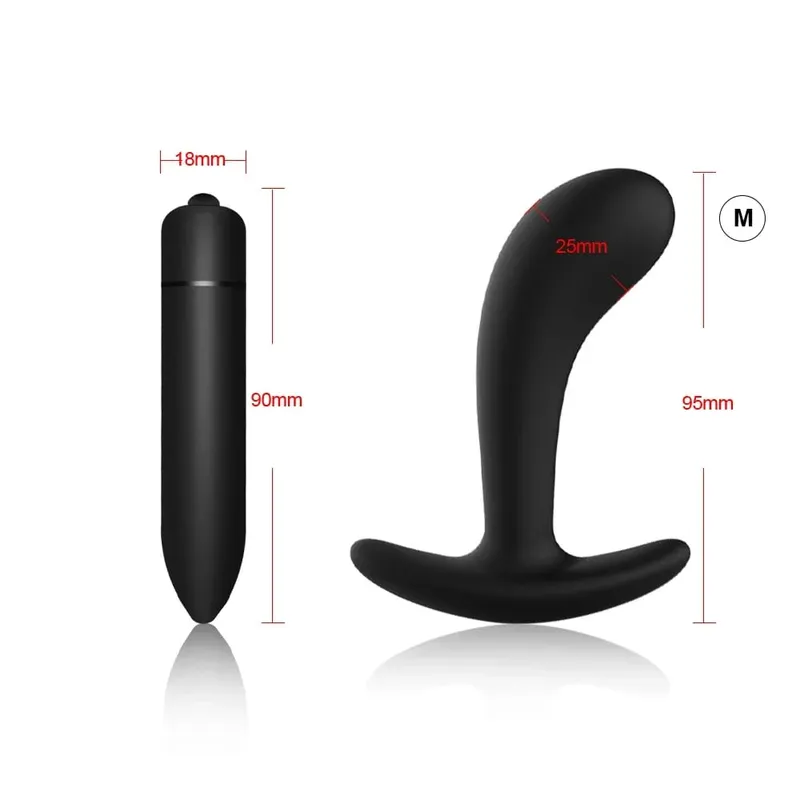 4pcs Beginner Silicone Butt Plug Anal Plug for Men Prostate Massager for Gay Mini Anal Bullet Vibrator Sex Toy for Men Women