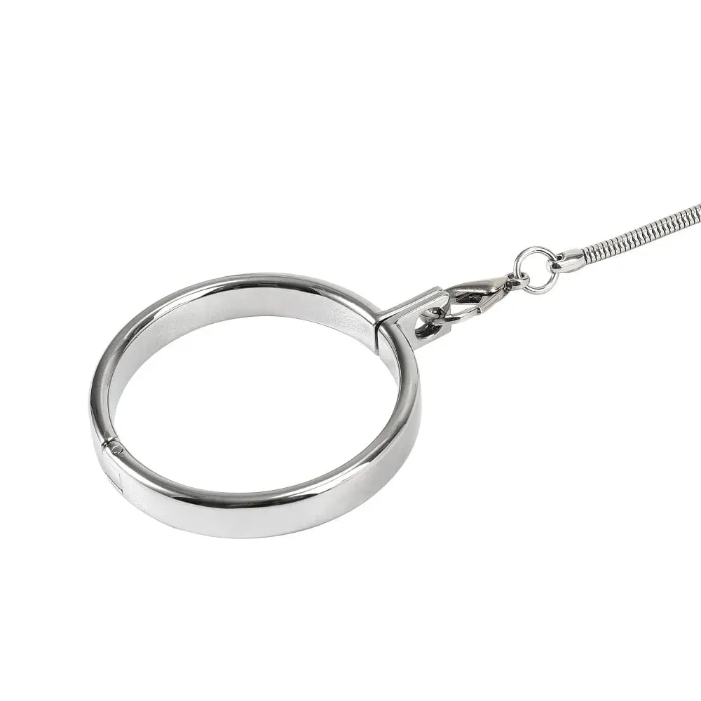 Male Ball Scrotum Stretcher metal penis lock cock Ring chain SM bondage restraint Delay ejaculation BDSM Sex Toy para sa lalaki