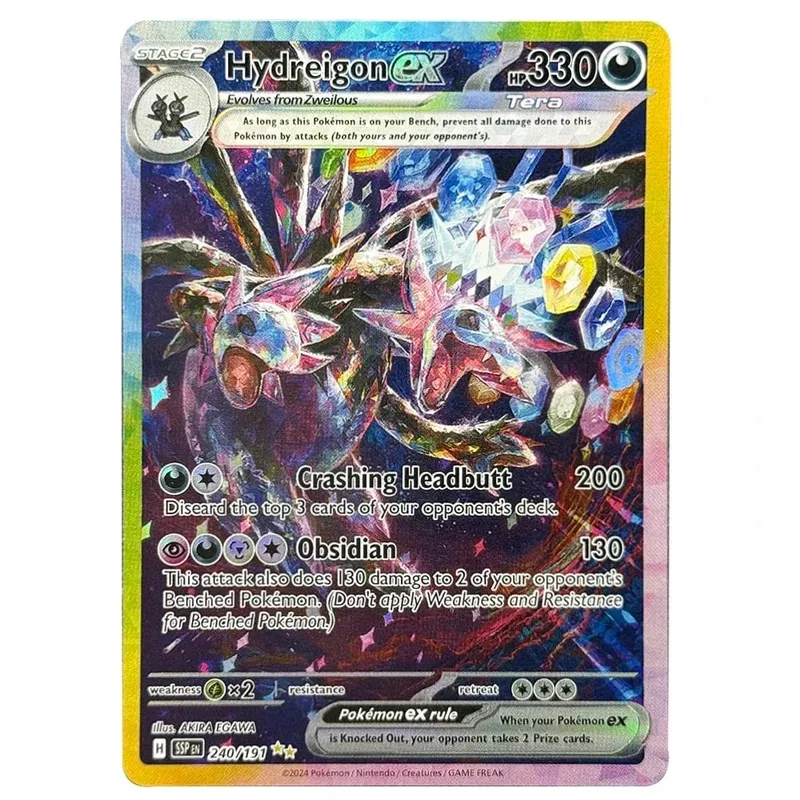 PKM English Single Card Surging Sparks Latios Hydreigon Pikachu Milotic Kingdra Game Trading Collection PTCG Proxy Toys Gifts