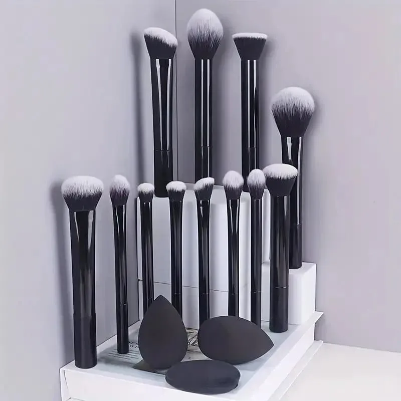 Professional Makeup Brush Double Head Foundation Powder Concealer Makeup Brush Soft Fiber Hair Cosmetic Beauty Tools