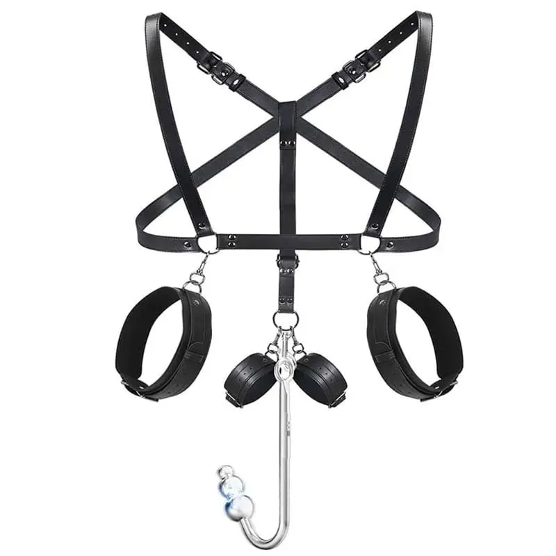 SM Adult Sex Toy Backhand Binding Apertural Plug Anal Hook Bondage Toys Bdsm Kit Slave Bondage Handcuff Couple Bundle Game 18+