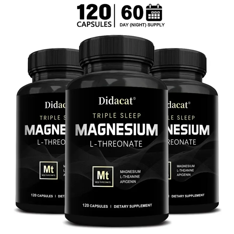 Magnesium L-threonate Capsules - Enhance Concentration Memory Promote Brain Health Improve Sleep Quality Reduces Fatigue