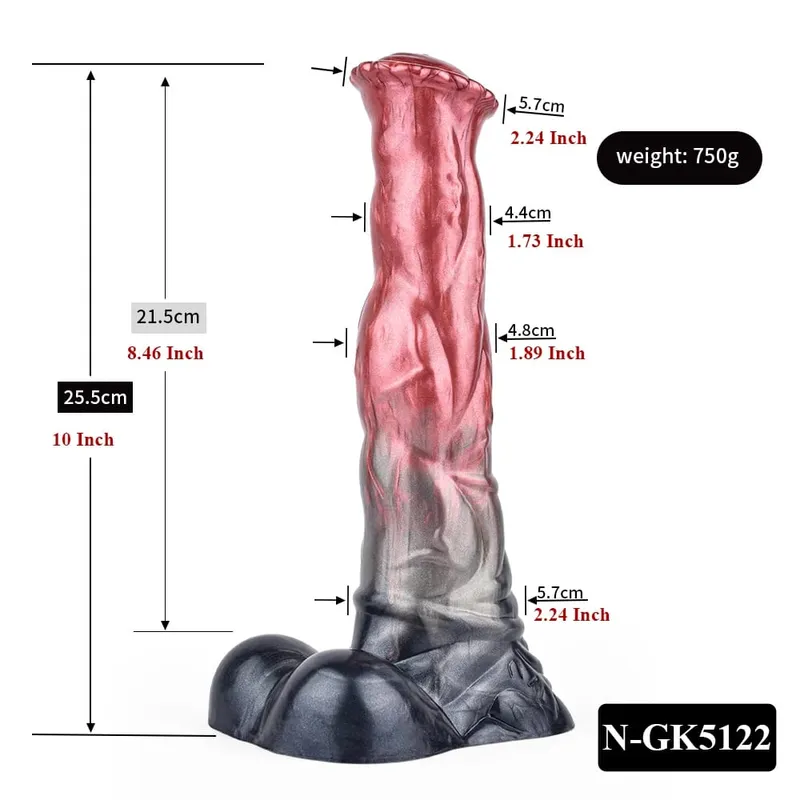 Silikonový koňský dildo anální kolík s velkým uzlem Vaginální stimulátor bodu G s přísavkou Sexuální hračka pro dospělé pro ženy Muži