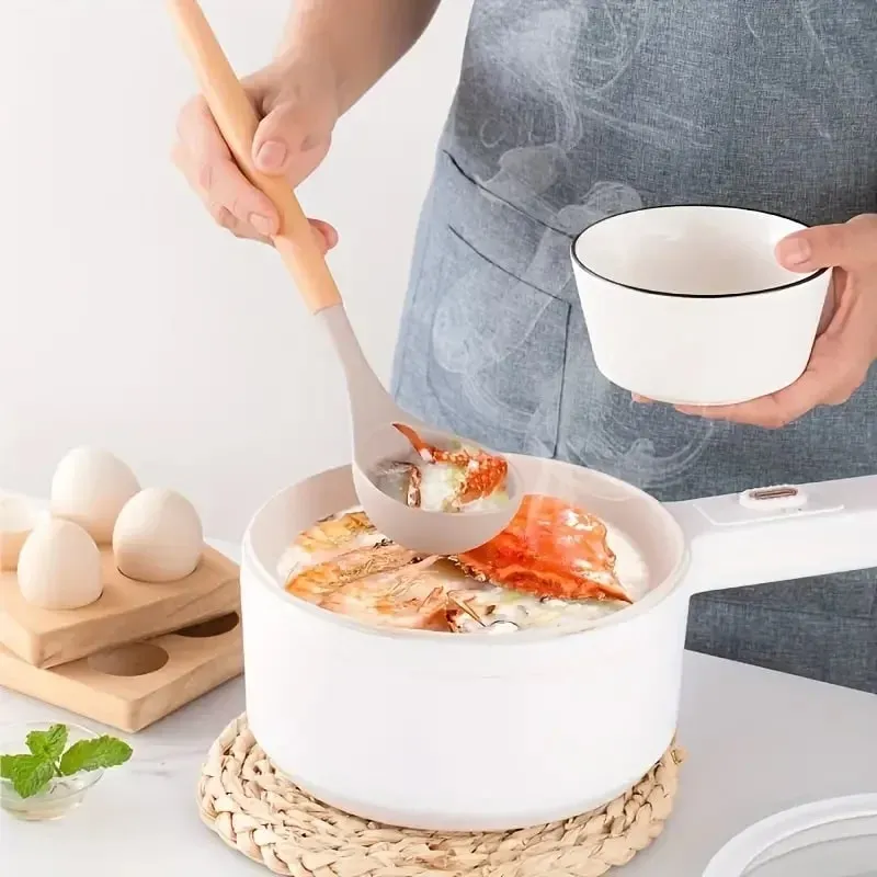 12pcs Set of Multi-color Silicone Wooden Handle Kitchenware Set Non Stick Pot Spatula and Spoon Cooking Utensils Heat-resistant