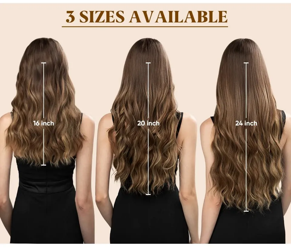 Synthetic Wave Invisible Wire With Clips Hair Extensions Fish Line Natural Blonde Clip In Hairpiece Fake Hair Piece